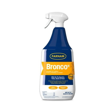 Farnam Broncoe Water-based Fly Spray with Citronella Scent for Horses, Dogs, and Premises 32 Ounces