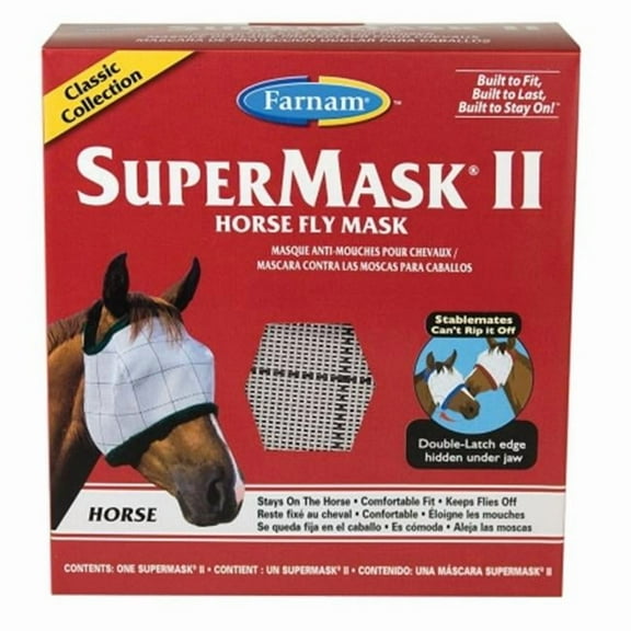 Farnam Supermask II Classic Without Ears Horse Mask - Adjustable - Other