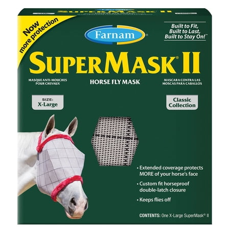 Farnam SuperMask II Extra Large Silver Horse Fly Mask