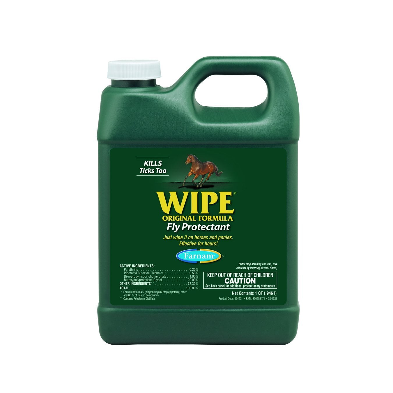 Farnam Home and Garden 10123 Original Formula Wipe Fly Protectant, 32-Ounce