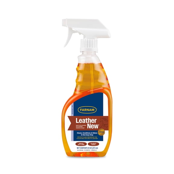Farnam Leather New Easy-Polishing Glycerine Saddle Soap and Leather Cleaner 16 Fluid Ounces