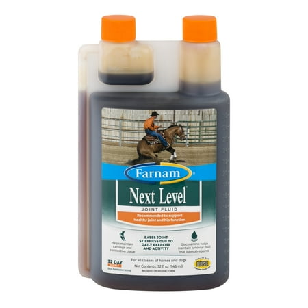 Farnam Next Level Horse Joint Supplement for Horses & Dogs, Helps Maintain Connective Tissue to Ease Joint Stiffness Due to Daily Activity, 32 oz, 32 Day Supply