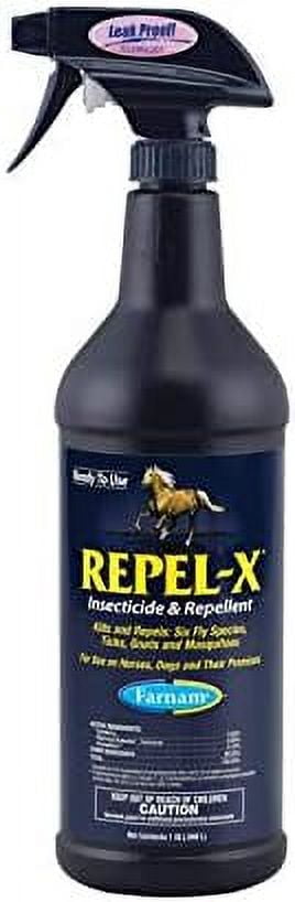 Farnam Repel-X Ready-To-Use Fly Spray, Insecticide And Repellent For Horses And Dogs, 32 Fluid Ounces, 1 Quart Bottle With Trigger Sprayer