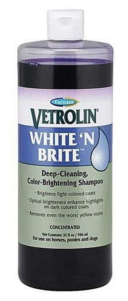 Farnam Vetrolin White N' Brite Deep-Cleaning Shampoo - Color Brightening - 32 oz
