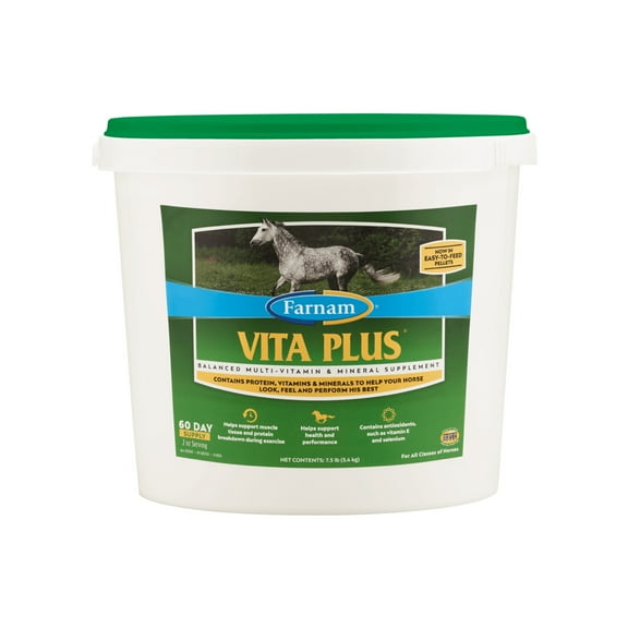 Farnam Vita Plus Balanced Multi-Vitamin & Mineral Supplement 7.5 Pounds, 60 Day Supply