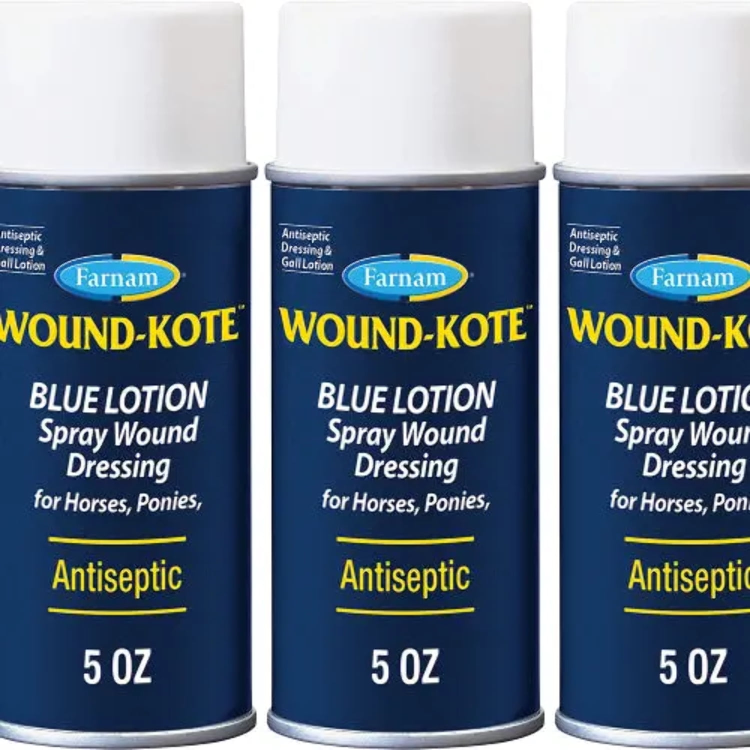 Farnam Wound-Kote Blue Lotion Spray for Animals 5 oz. 3-Pack, Size: One Size