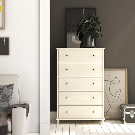 Ameriwood Home Farnsworth 5-Drawer Dresser, Ivory Oak