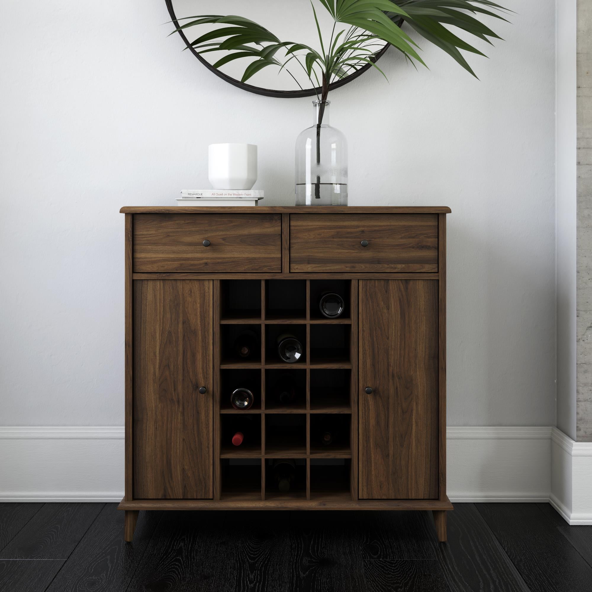 Ameriwood Home Farnsworth Bar Cabinet, Walnut