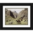 thumbnail image 1 of Farny, Henry Francois 32x24 Black Ornate Wood Framed with Double Matting Museum Art Print Titled - Through the Mountains, 1 of 4