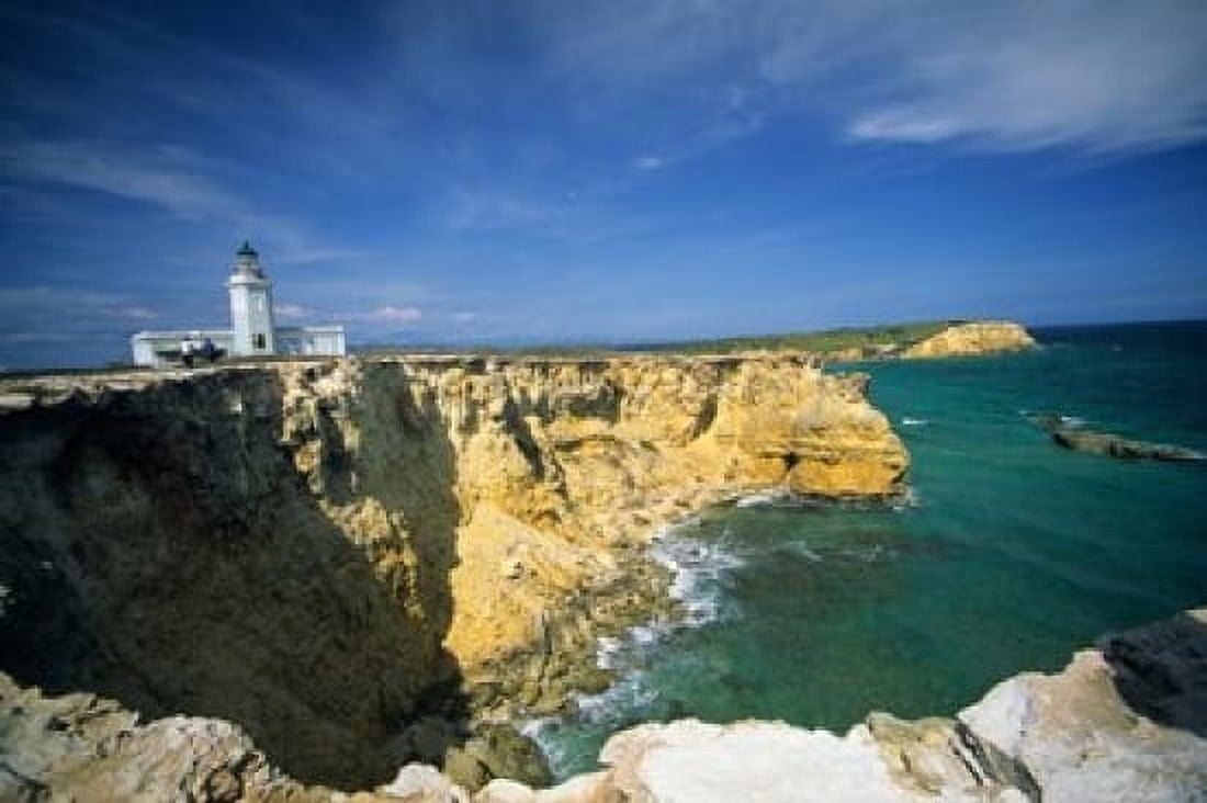 Faro De Cabo Rojo Lighthouse The Pasaje De La Mona Puerto Rico Canvas Art - Ellen Clark DanitaDelimont (26 x 17)