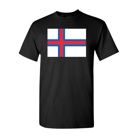 Faroe Islands Country Flag Adult DT T-Shirt Tee