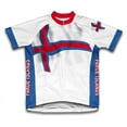 thumbnail image 1 of Faroe Islands Flag Short Sleeve Cycling Jersey  for Men - Size M, 1 of 3