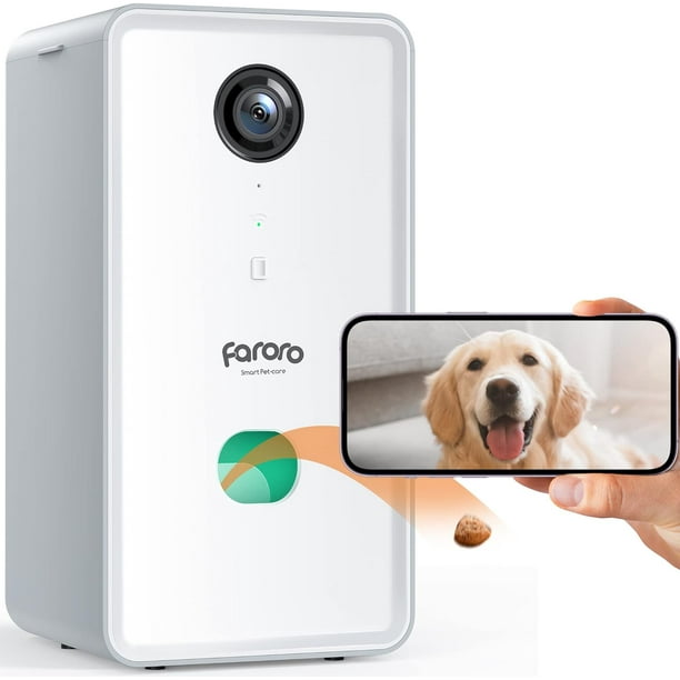 Faroro Dog Camera with Treat Dispenser 2.4G and 5G Wifi Pet Camera with Two Way Audio and 1080P Full HD Night Vision for Treat Tossing and Monitoring Your Pet Remotely Walmart
