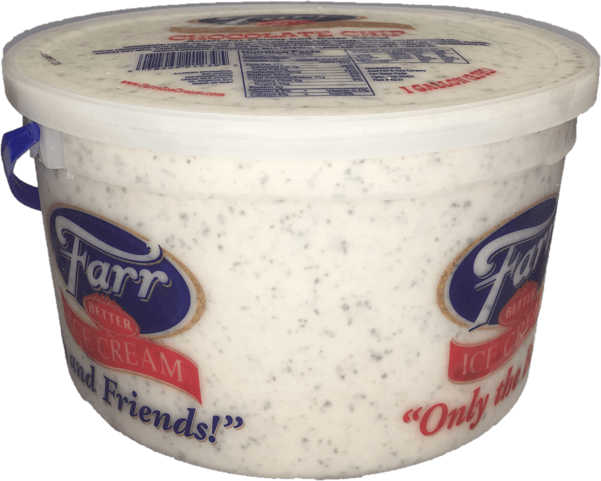 Farr Chocolate Chip Ice Cream Pail, 128 oz