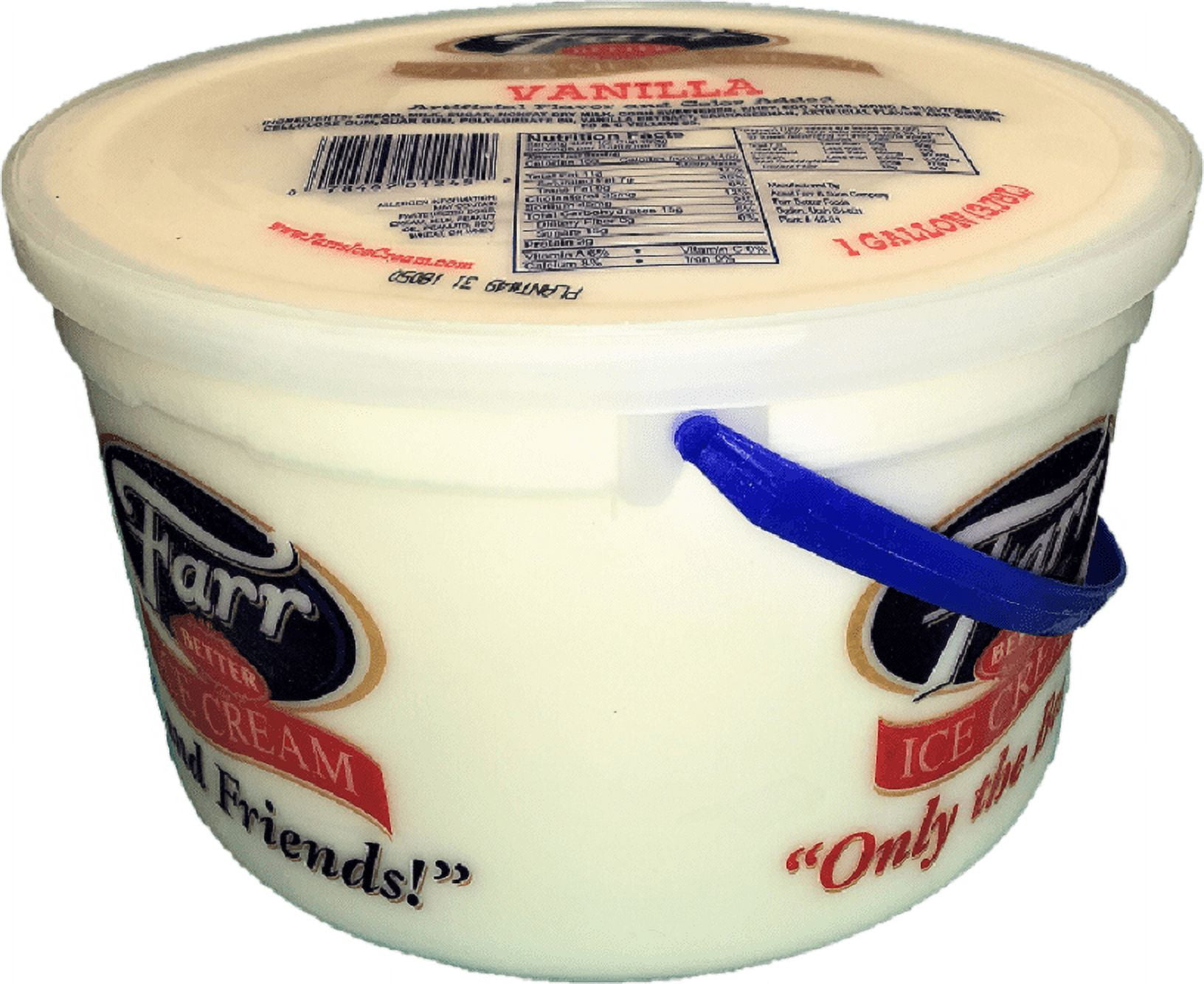 Farr Vanilla Ice Cream Pail, 128 oz