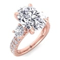 thumbnail image 1 of Farra - Double Row Accented Round & Oval Moissanite Lab - Diamond Engagement Ring, 1 of 5