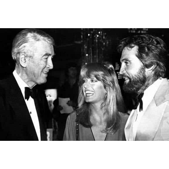 Farrah Fawcett Lee Majors James Stewart Candid 24x36 Poster