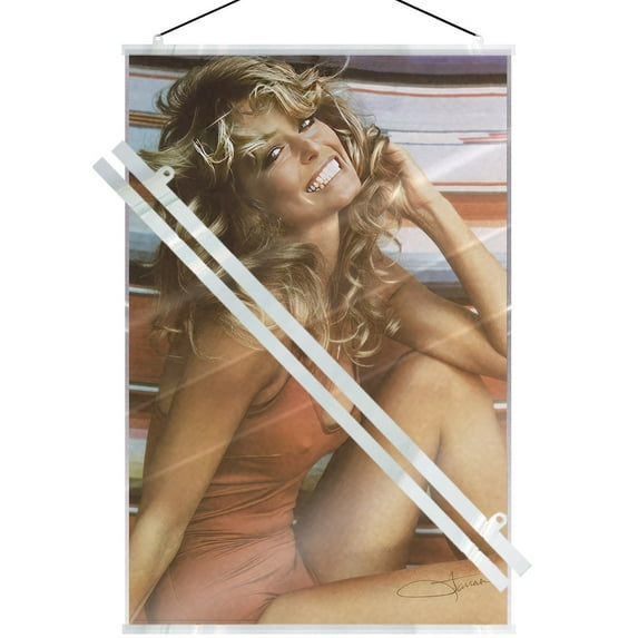 Farrah Fawcett - Personality Pin-Up Poster (Red Swimsuit) (Size: 24" x 36") (Laminated Poster & Clear Hanger)