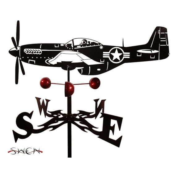 Farrell Series P51 Airplane Flat Post Mount Weathervane ~New~