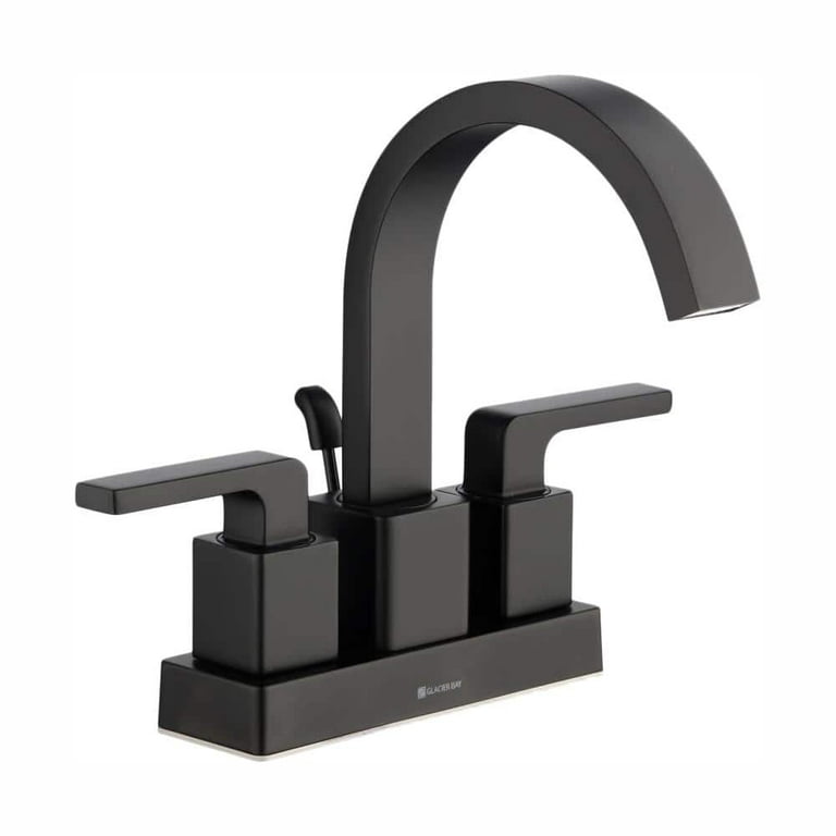 Farrington 4 in. Centerset 2-Handle Hi-Arc Bathroom Faucet in Matte Black Farrington 4 in. Centerset 2-Handle Hi-Arc Bathroom Faucet in Matte Black