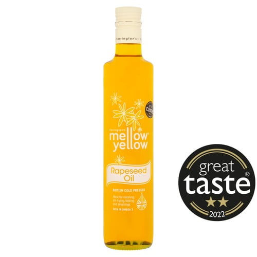 Farringtons Mellow Yellow Cold Pressed Rapeseed Oil 500ml, British Import (Pack of 2)