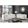 thumbnail image 1 of Farris 2pc Modern Sofa And love seat Living room set In Cream Velvet, 1 of 4