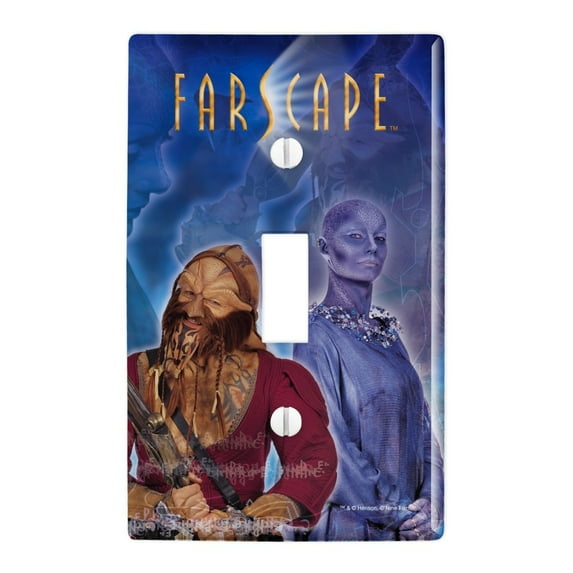 Farscape Crew Zhaan and Ka D'Argo Aliens Plastic Wall Decor Toggle Light Switch Plate Cover