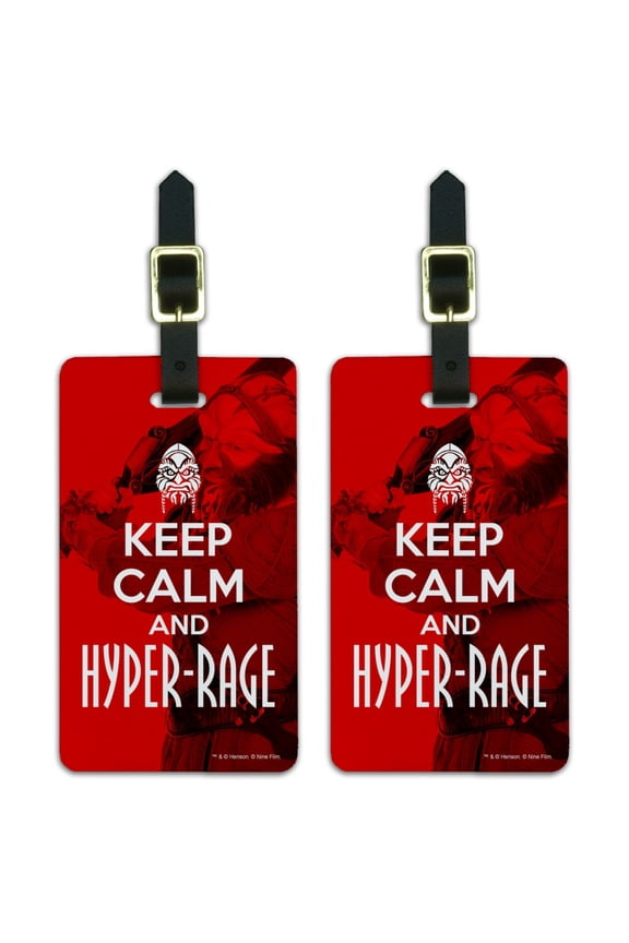 Farscape Keep Calm And Hyper-Rage Ka D'Argo Luxan Luggage ID Tags Suitcase Carry-On Cards - Set of 2