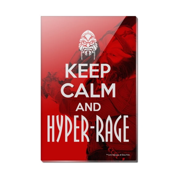 Farscape Keep Calm And Hyper-Rage Ka D'Argo Luxan Rectangle Acrylic Fridge Refrigerator Magnet