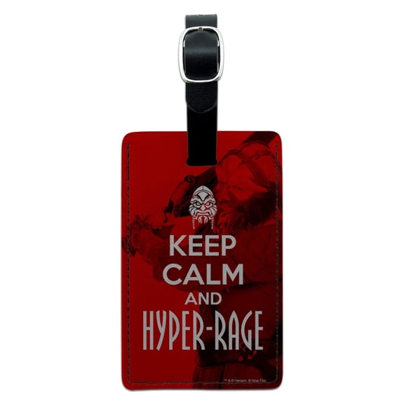 Farscape Keep Calm And Hyper-Rage Ka D'Argo Luxan Rectangle Leather Luggage Card Suitcase Carry-On ID Tag