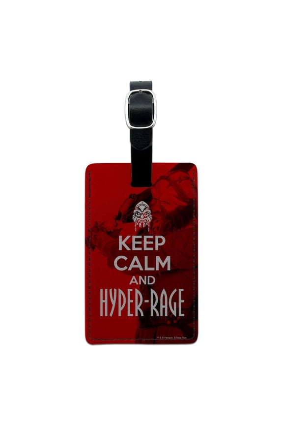 Farscape Keep Calm And Hyper-Rage Ka D'Argo Luxan Rectangle Leather Luggage Card Suitcase Carry-On ID Tag