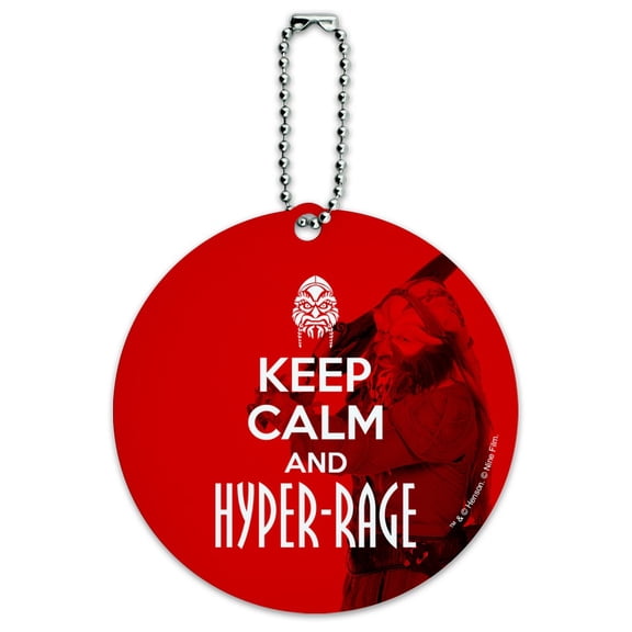 Farscape Keep Calm And Hyper-Rage Ka D'Argo Luxan Round Luggage ID Tag Card Suitcase Carry-On