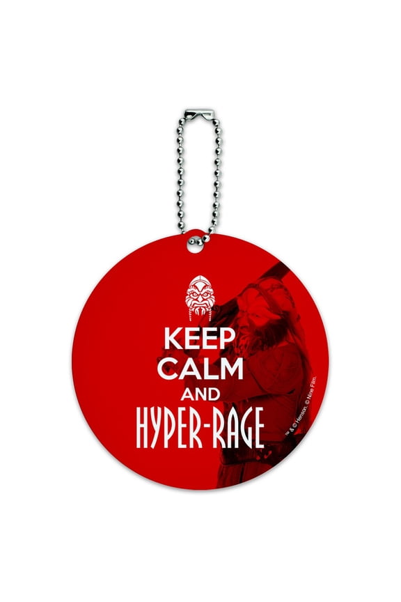 Farscape Keep Calm And Hyper-Rage Ka D'Argo Luxan Round Luggage ID Tag Card Suitcase Carry-On