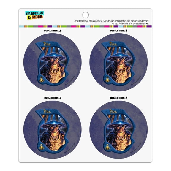 Farscape Moya's Pilot Refrigerator Fridge Locker Vinyl Circle Magnet Set