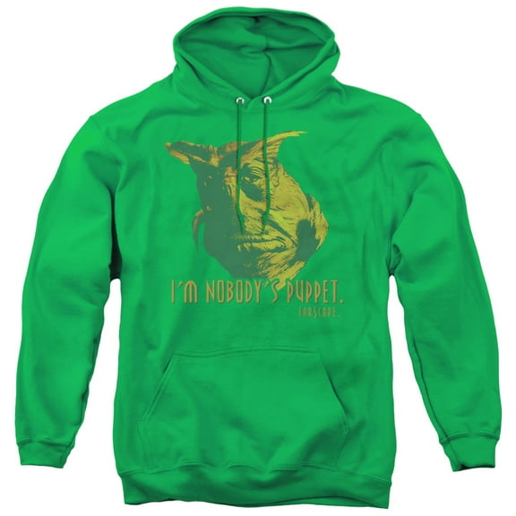 Farscape Nobodys Puppet Adult Pullover Hoodie Sweatshirt Kelly Green