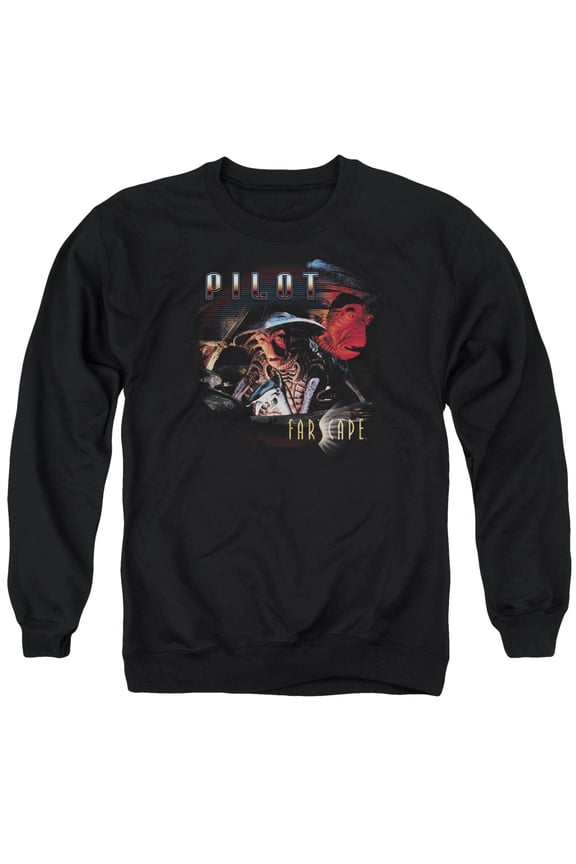 Farscape Pilot Adult Crewneck Sweatshirt Black