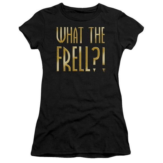 Farscape What The Frell S/S Junior Women's T-Shirt Sheer Black