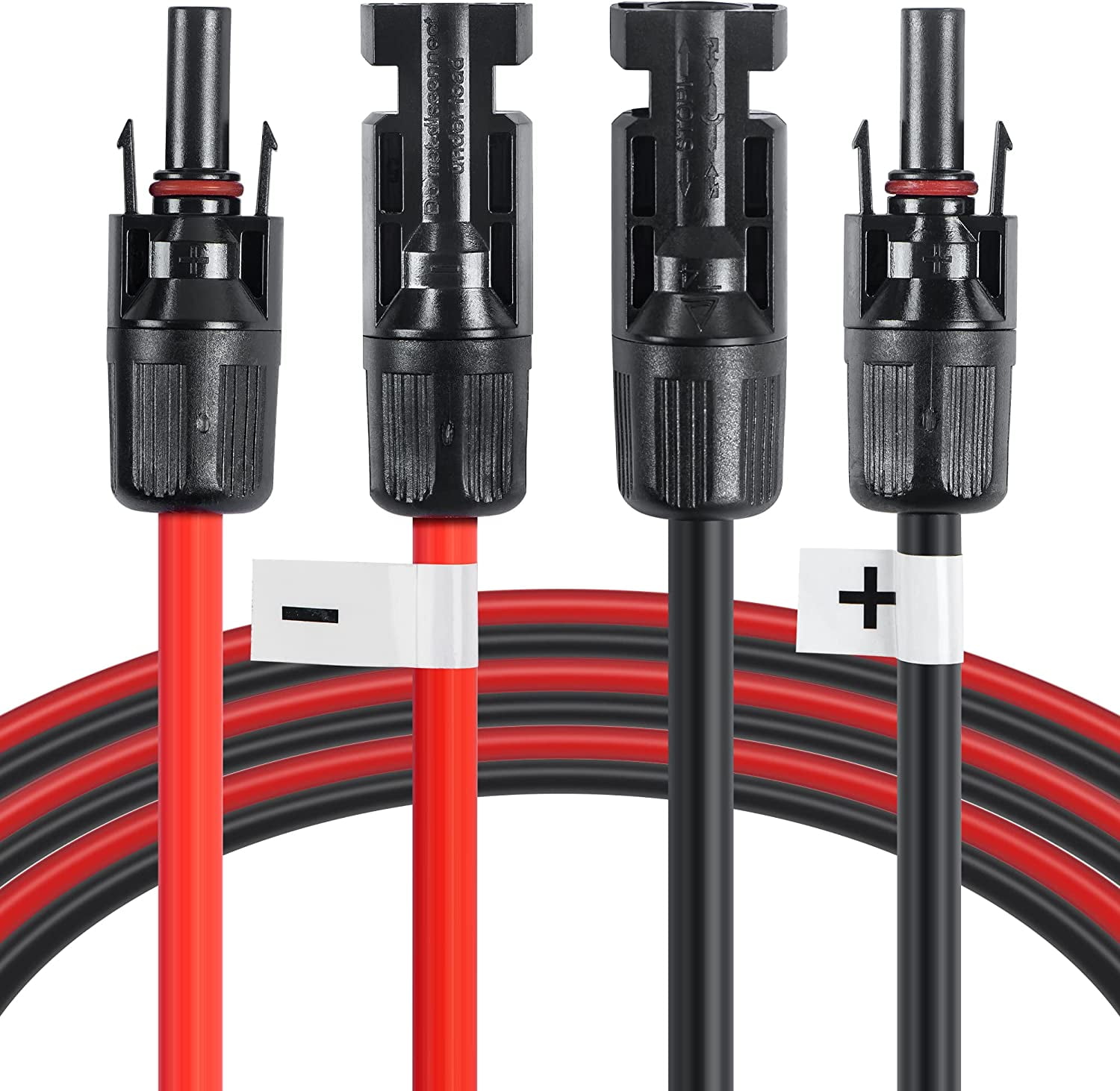 Farship 20 ft 12 AWG Solar Extension Cable MC4 Connectors Black & Red Zoey-205