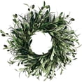 thumbnail image 1 of Summer Wreaths Artificial Green Olive Wreath for Front Door Easter Decoration Hanging Decorations Summer Green Wall Hanging Decorations for Outdoor Home Decor-18", 1 of 7