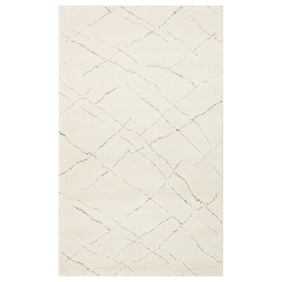 Farsund Grey Modern Area Rugs for Living Room Jacquard Textured Modern Rugs Soft Geometric Rug for Bedroom Mid Century Washable Rug Non-Slip Bohemian Carpet Perfect for Dining Room Office Beige