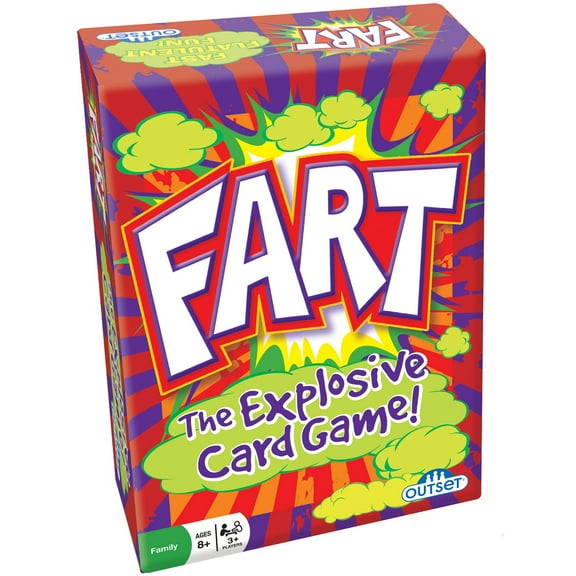Fart - The Explosive Card Game - Easy To Learn Fast Flatulent Fun, Kids Family & Friends Party Game, Funny Fast Acting, Toilet Humor, Outset Media, Ages 8+, 3+ Players