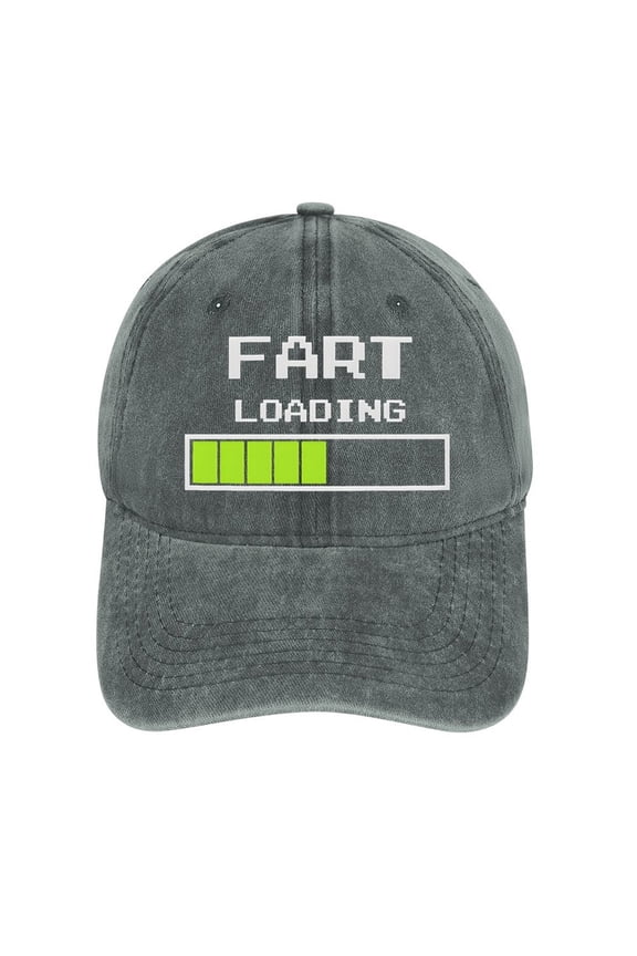 Fart Loading Gray Hat Adjustable Funny Fashion Unisex Baseball Cap For Men Women