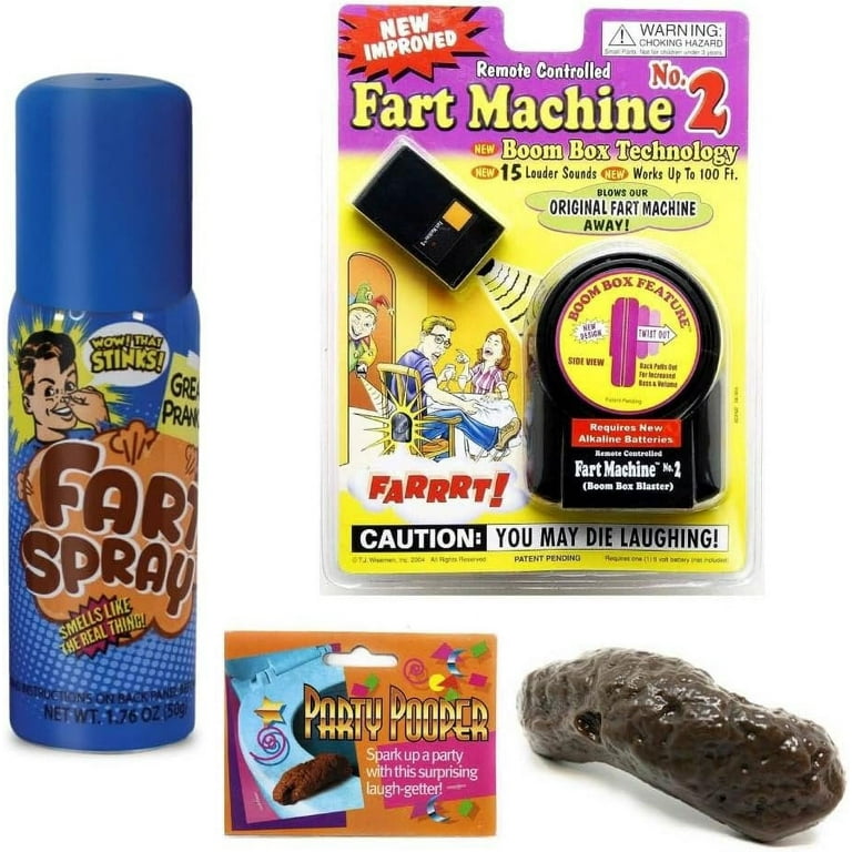 Fart N Poop Prank Kit Set, Fart Spray, Fart Machine, Fake Poop