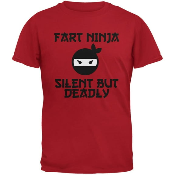 Fart Ninja Red Adult T-Shirt - X-Large