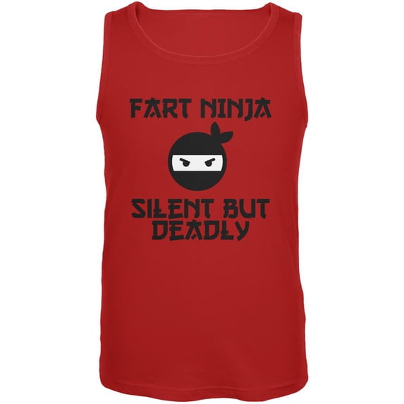 Fart Ninja Red Adult Tank Top - Small