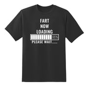Fart Now Loading 86%,Please Wait.Humor Geek Mens Graphic T Shirt Tees Black,XL