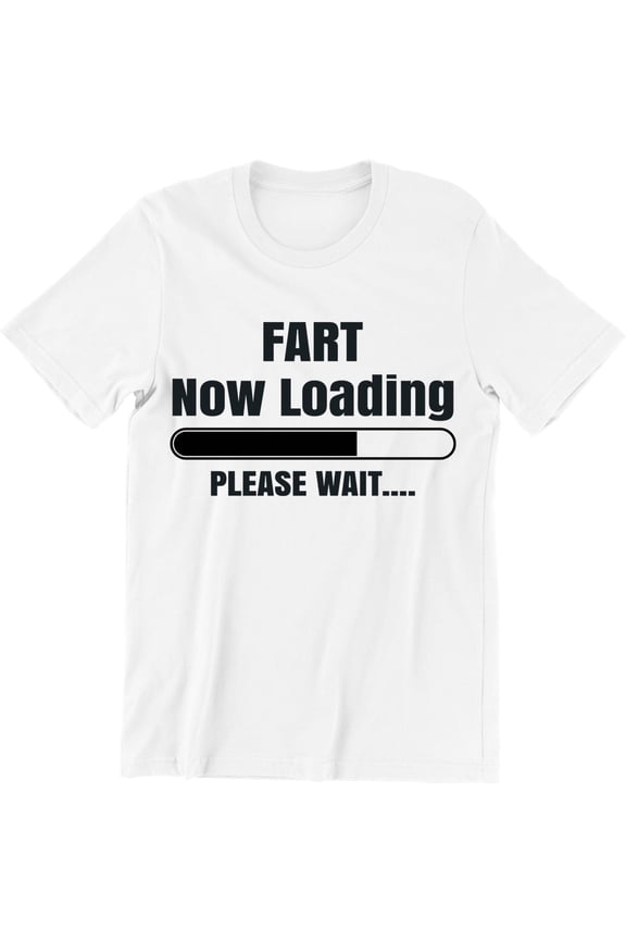 Fart Now Loading Please Wait Funny Comedy Graphic Men's Short Sleeve T-Shirt, Hilarious Father's Day Dad Gift