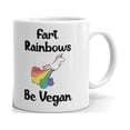 thumbnail image 1 of Fart Rainbows Be A Vegan Funny Unicorn Coffee Tea Ceramic Mug Office Work Cup Gift 11 oz, 1 of 3