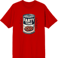 thumbnail image 1 of Fart Time Beans Adult Red Crew Neck Short Sleeve Tee-Medium, 1 of 4