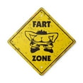 thumbnail image 1 of Fart Vintage Crossing Sign Zone Xing | Indoor/Outdoor Plastic | 12" Tall rustic no farting pass gas farter funny gag birthday dutch oven SBD, 1 of 3